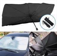 ☀️ sun protection at your fingertips: foldable car windshield sun shade umbrella by sunaccl logo