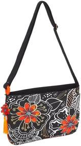 img 1 attached to Laurel Burch Floral Crossbody Handbag