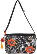 laurel burch floral crossbody handbag logo