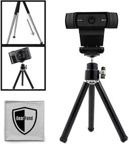 img 1 attached to 📷 GearFend Легкий мини-трипод 5.5": Идеально подходит для веб-камеры Logitech C920 C922 и маленьких камер - Включает удлиняющиеся ножки и микрофибруную ткань