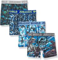 multipacks of underwear for boys - jurassic world theme logo