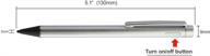 точный стилус-ручка для ipad, iphone, android-планшетов и смартфонов: активный стилус newsilkroad с медным коническим наконечником, 1,8 мм, корпус из алюминия (серебряный) логотип