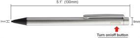img 3 attached to Точный стилус-ручка для iPad, iPhone, Android-планшетов и смартфонов: активный стилус NewSilkRoad с медным коническим наконечником, 1,8 мм, корпус из алюминия (серебряный)