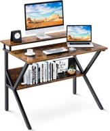 💻 compact and stylish odk small computer desk with monitor storage shelf - ideal for small spaces! логотип