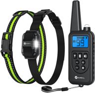 🐶 waterproof electronic dog training collar set with beep, vibration, shock, light, keypad lock mode - ideal for small, medium, and large dogs logo