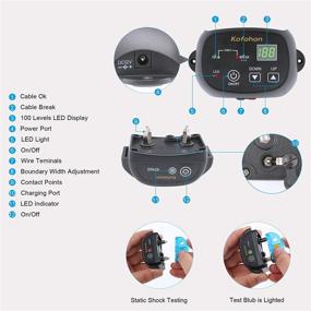 img 1 attached to 🐶 KOFOHON Electric Dog Fence System: Waterproof Rechargeable Pet Fence for Small, Medium & Large Dogs - In-Ground & Underground Safety, Tone & Shock Functions, Ideal for 1 Dog