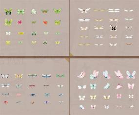 img 3 attached to 🦋 Colorful Butterfly and Dragonfly Sticker Set - NOGAMOGA 4 Packs of PET Decorative Wings Stickers for Scrapbooking, Bullet Journaling, Resin Art, DIY Crafts, Wall Decor, and Windows - 160pcs