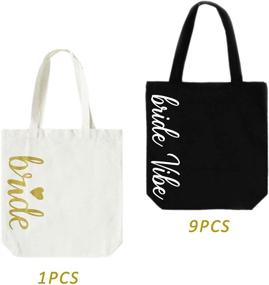 img 3 attached to 10-Piece Cotton Bachelorette Party Tote Bag Set for Bridesmaids - Perfect Gift Bag for the Occasion