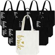 10-piece cotton bachelorette party tote bag set for bridesmaids - perfect gift bag for the occasion logo