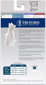 img 1 attached to 🧦 Truform Men's 15-20 mmHg Knee High Cushioned Athletic Compression Socks - White, Large (Pack of 2)