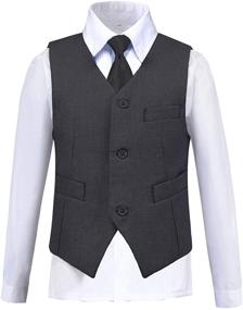 img 3 attached to 👔 Lycody Kids Formal Vest – Top Choice for Toddler Boys' Suits & Sport Coats