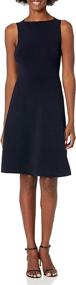 img 4 attached to 👗 Lark &amp; Ro Women's Sleeveless Fit and Flare Sweater Dress with Ballet Neckline