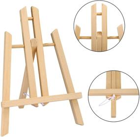 img 1 attached to 🎨 Jekkis 12" Wooden Easel: Tabletop Display Easels for Painting Canvas - 4 Pack Art Craft Easel Stand for Artists, Adults, Students & Classroom