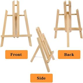 img 2 attached to 🎨 Jekkis 12" Wooden Easel: Tabletop Display Easels for Painting Canvas - 4 Pack Art Craft Easel Stand for Artists, Adults, Students & Classroom