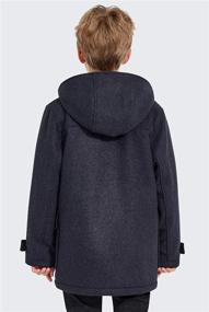 img 2 attached to 🧥 maoo garden Boys Winter Wool Coat Dress Peacoat Kids Heavy Sherpa Jacket Hooded Warm Thicken Windproof Overcoats for Ultimate Winter Protection