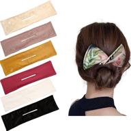 women's 6-pcs french twist deft bun hair bun maker, magic donut hairstyle bun shaper cloth clip for reusable hair buns (solid a) logo