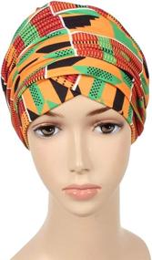 img 3 attached to Шарф-тюрбан African Bohemian Headwrap