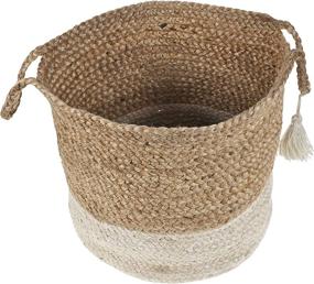 img 1 attached to 📦 LR Home Montego Storage Basket: 19" High Natural Jute Organizer for Stylish Home Storage