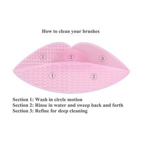 img 1 attached to PINKZIO Silicon Cleaning Mat for Effortless Makeup Brush Cleaning - Baby Pink, 1 Count