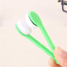 img 1 attached to 👓 LERORO 12 Pcs Mini Sun Glasses Eyeglass Microfiber Spectacles Cleaner Soft Brush Cleaning Tool and Mini Microfiber Glasses Eyeglasses Cleaner Cleaning Clip (Random Color)