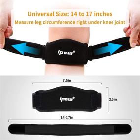 img 2 attached to IPOW 2 Pack Thickened Pad & Wide Patella Knee Strap - Pain Relief Patellar Tendon Support | Adjustable Brace Band for Basketball, Running, Jumpers Knee, Volleyball, Tendonitis, Arthritis