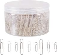 📎 deoot paper clips: assorted sizes, 700 pcs, silver paper clips - ideal office supplies (small, medium, jumbo: 28mm, 33mm, 50mm) логотип