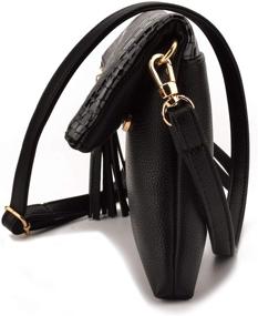 img 2 attached to Jiaruo Tassel Leather Crossbody Bag - Women's Handbags/Wallets