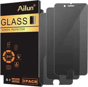 img 4 attached to Ailun Защитное стекло для экрана iPhone 8 Plus 7 Plus Privacy Anti Glare, Черное, Набор из 3 штук