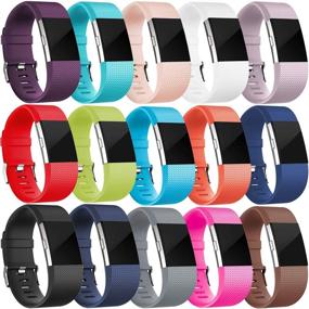 img 4 attached to 📦 Wepro Bands Compatible with Fitbit Charge 2 - 15 Pack: Find Your Perfect Style