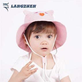 img 3 attached to 👒 Летняя защитная шляпа LANGZHEN для детей: милый дизайн животных для малышей, мальчиков и девочек - ведро-шляпа