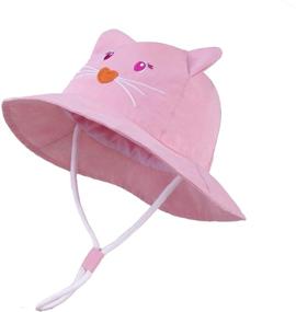 img 4 attached to 👒 LANGZHEN Kids Summer Sun Protection Hat: Cute Animal Design for Toddlers, Babies – Boys & Girls Bucket Hat