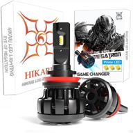 💡 hikari ultrafocus h11/h8/h9 led bulbs: powerful 18000lm 32w bulbs, 120w led equivalent, high performance led conversion kit, canbus ready, 6000k white - halogen upgrade replacement logo