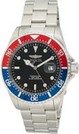 pro diver stainless steel quartz diving watch by invicta - stylish silver strap, model 23384 logo