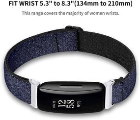 img 2 attached to 👍 Joyozy Сияющие синие эластичные резинки, совместимые с Fitbit Inspire/Inspire 2/Inspire HR/Fitbit Ace 2 - регулируемые мягкие ремешки для запястий для женщин и мужчин - стильные заменяемые ремешки и аксессуары