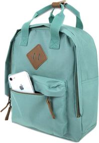 img 2 attached to 🎒 Everyday Rucksack Blocks Canvas Backpack - Ideal for Casual Daypacks