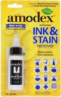 🖌️ amodex ink and stain remover: perfect solution for removing marker, ink, crayon, pen, makeup from furniture, skin, clothing, fabric, leather - 1 ounce logo