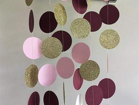 img 3 attached to 🎉 Qian's Fall in Love Bridal Shower & Birthday Decorations - Burgundy Pink Gold Theme for Women - Bachelorette Party, 30th/40th/50th Fall Birthday, Polka Dot Paper Fans, Gold Confetti Balloons