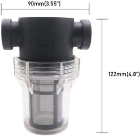 img 2 attached to 🍺 TSTabc Inline Beer Filter Home Brewing Hose Barb - Efficient 180 Micron 80 Mesh Water & Beer Filtering Strainer (White)