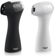 🖤 ozeri graviti pro ii salt and pepper grinder, black and white logo