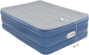 img 2 attached to 🛏️ Comfy and Convenient: Aerobed Air Mattress with Built-In Pump and Quilted Foam Topper