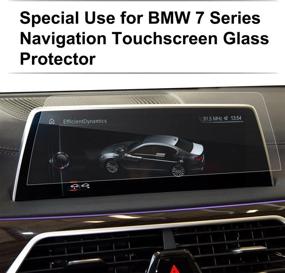 img 4 attached to 📱 Enhance and Protect your New 2016-2018 7 Series G11 G12 Infotainment Center with LFOTPP Tempered Glass Car Navigation Touch Screen Protector