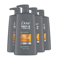 🧴 dove men + care fortifying 2 in 1 shampoo & conditioner - cleanses and purifies thick & strong hair, boosts strength and rejuvenates with hair vigor - pack of 4, 25.4 oz logo