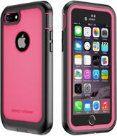 impactstrong iphone 7/8 case: ultimate protection with clear screen protector - full body cover for iphone 7 2016 / iphone 8 2017 (pink) logo