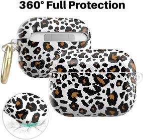 img 2 attached to NIUTRENDZ Cute Cow Print Case For Airpods Pro Case Cover TPU Hard Case Protective Skin With Keychain Compatible With Apple AirPods Pro (Leopard)