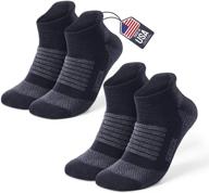samsox 2 pair merino running socks logo