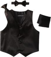 👔 stylish satin 4 piece vest set for little boys by american exchange logo