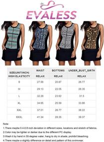 img 1 attached to 👙 EVALESS Women's Printed Tankini Top with Skirted Bikini Bottom Swimsuit Set