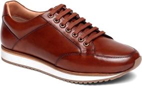 img 4 attached to 👟 Men's Burgundy Calfskin Fashion Sneakers by Anthony Veer