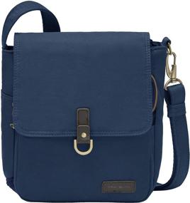 img 4 attached to Secure Your Travel Essentials 🔒 with Travelon Anti-Theft Courier Tour Bag, Navy