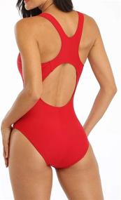 img 1 attached to 👙 Adoretex Women's Guard Fit Back One Piece Swimsuit: Stylish and Supportive with Soft Cups